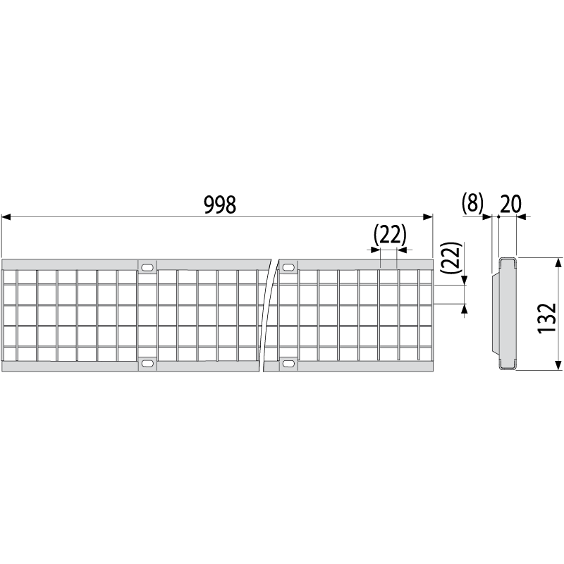 AVZ103-R104 - Линеен сифон с основа за перфорирани решетки